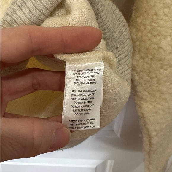 TOAD & CO LOOPY SHAWL CROPPED WOOL PULLOVER SMALL - Picture 5 of 8